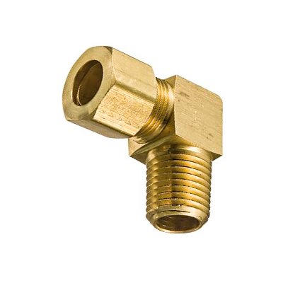 Auveco No 168 Brass Male Elbow 1/2 Tube Size 1/2 Thread, Quantity 5