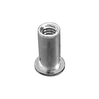 Auveco No 16177 Large Flange Thin Sheet Aluminum Nutsert 8-32 Thread, Quantity 50