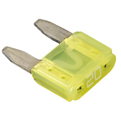 Auveco No. 16358 Mini Fuse - 20 Amps, Quantity - 5