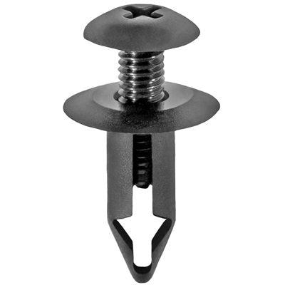 Auveco No. 16859 Push-Type Retainer 14mm Head Diameter 16mm Length, Quantity - 25