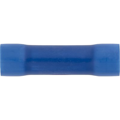 Auveco No 17038 Vinyl Insulated Butt Connector 6 Gauge Blue, Quantity 10