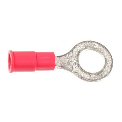 Auveco No 17040 Vinyl Insulated Ring Terminal 22-18 Gauge 1/4 Stud Red, Quantity 50