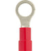 Auveco No 17044 Vinyl Insulated Ring Terminal 8 Gauge 3/8 Stud Red, Quantity 25