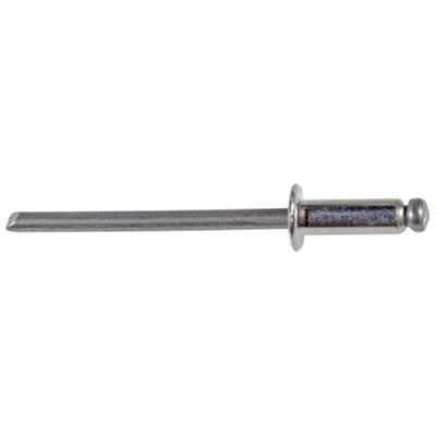 Auveco No 17467 Specialty Rivet 1/8 Diameter 1/8-3/16 Grip Steel/Stainless Steel, Quantity 100