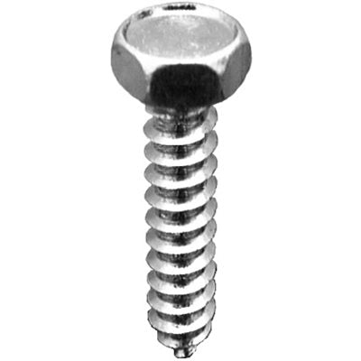 Auveco No 5330 3/8 X 1 Indented Hex Head 9/16 AF Tapping Screw Zinc AB, Quantity 50