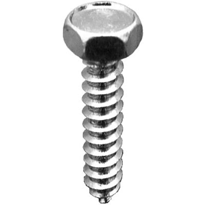 Auveco No 3214 10 X 1-1/4 Indented Hex Head Tapping Screw Zinc, Quantity 100