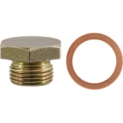 Auveco No. 18022 Oil Drain Plug W/Gasket 3/4"-16 Thread Zinc, Quantity - 2