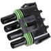 Auveco No 18145 Weatherpack Term Shell 4 Way Flat Male, Quantity 5