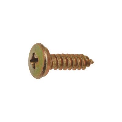 Auveco No. 18156 BMW License Plate Screw M4.8 X 16mm Zinc & Yellow, Quantity - 50