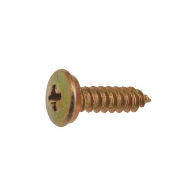 Auveco No 18156 BMW License Plate Screw M48 X 16mm Zinc & Yellow, Quantity 50