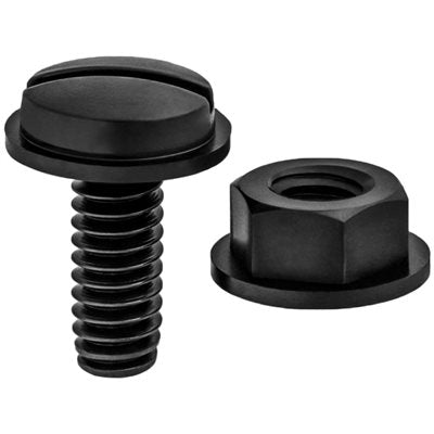Auveco No 18484 Black Nylon License Plate Screw & Nut 1/4-20 X 5/8, Quantity 25 SETS
