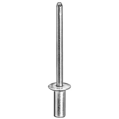 Auveco No 17411 Closed End Rivet 1/8 Diameter 1/16-1/8 Grip Aluminum & Steel, Quantity 50