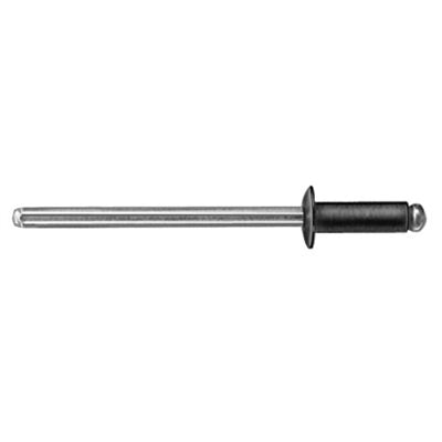 Auveco No 19202 GM Specialty Rivet 1/8 Diameter 3/16-1/4 Grip Black Aluminum, Quantity 100