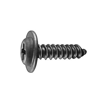 Auveco No 19240 Phillips Flat Washer Head Tapping Screw 10 X 3/4 Black, Quantity 100