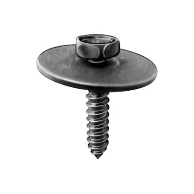 Auveco No. 19278 M4.2-1.41 X 20mm Hex Head SEMS Tapping Screw Black, Quantity - 50