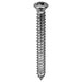 Auveco No 1932 Phillips Oval 6 Head Tapping Screw 8 X 1-1/2 Chrome AB, Quantity 100