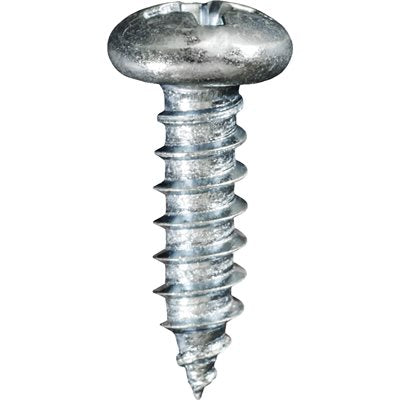 Auveco No 1937 Phillips Pan Head Tapping Screw 6 X 1/2 Zinc, Quantity 100