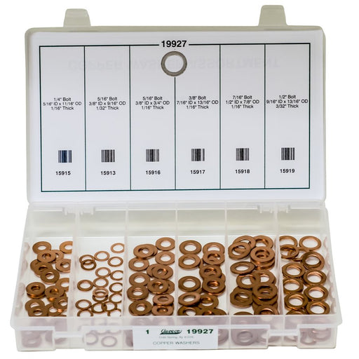 Auveco No 19927 Copper Washer Assortment, Quantity 1 KIT