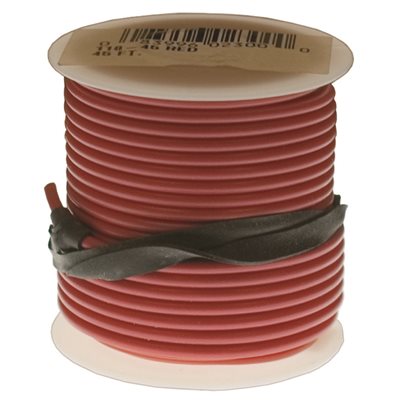 Auveco No 20486 Primary Wire 18 Gauge Red 45 FT Spool, Quantity 45FT