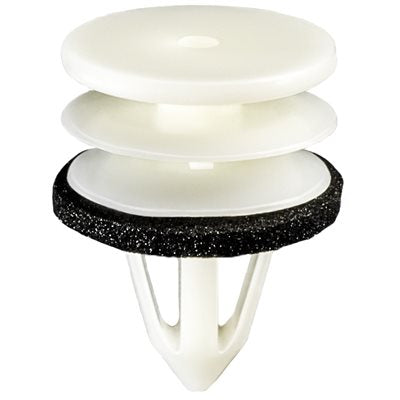 Auveco No 20616 GM Door Panel Retainer W/ Sealer White Nylon, Quantity 15