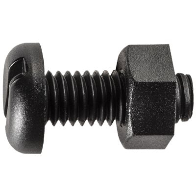 Auveco No 21181 Black Nylon License Plate Screw And Nut, Quantity 50