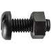 Auveco No 21181 Black Nylon License Plate Screw And Nut, Quantity 50