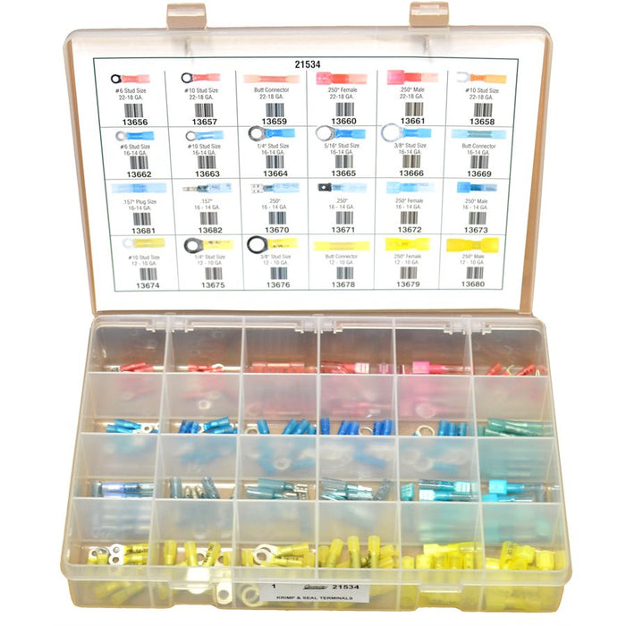 Auveco No 21534 Krimp And Seal Terminals Assortment, Quantity 1 KIT