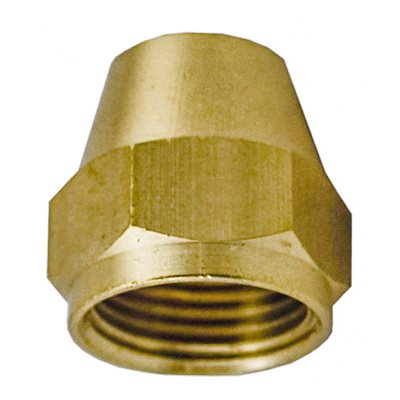 Auveco No 221 Brass Flare Nut Short 1/4 Tube Size, Quantity 5