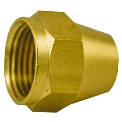 Auveco No 223 Brass Flare Nut Short 3/8 Tube Size, Quantity 5