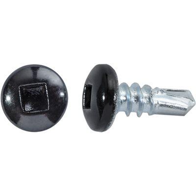 Auveco Item 22684 10 X 1/2 Square Pan Self-Drilling Tek Zinc Black Painted Head RV Screws Qty 100