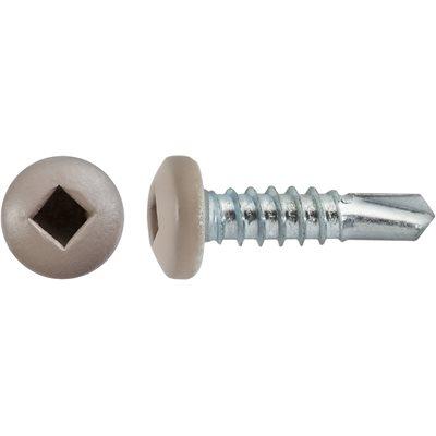 Auveco Item 22688 10 X 3/4 Square Pan Self-Drilling Tek Zinc Tan Painted Head RV Screws Qty 100