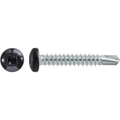 Auveco Item 22693 10 X 1-1/4 Square Pan Self-Drilling Tek Zinc Black Painted Head RV Screws Qty 100