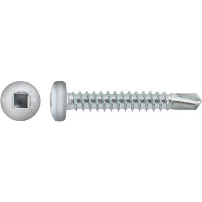 Auveco Item 22695 10 X 1-1/4 Square Pan Self-Drilling Tek Zinc White Painted Head RV Screws Qty 100