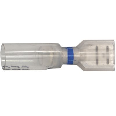 Auveco Item 22971 Crystal Clear Seal Fully-Insulated Female 16-14 Awg 250, Banded Blue Quantity 15