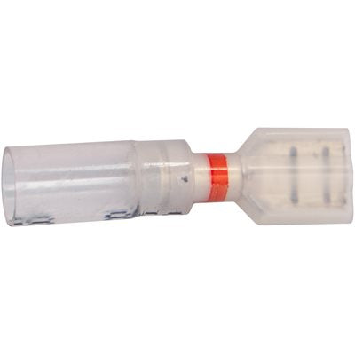 Auveco Item 22973 Crystal Clear Seal Fully-Insulated Female 22-18 Awg 250, Banded Red Quantity 15