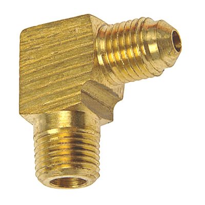 Auveco No 233 Brass Male Elbow 5/16 Tube Size 1/4 Thread, Quantity 5