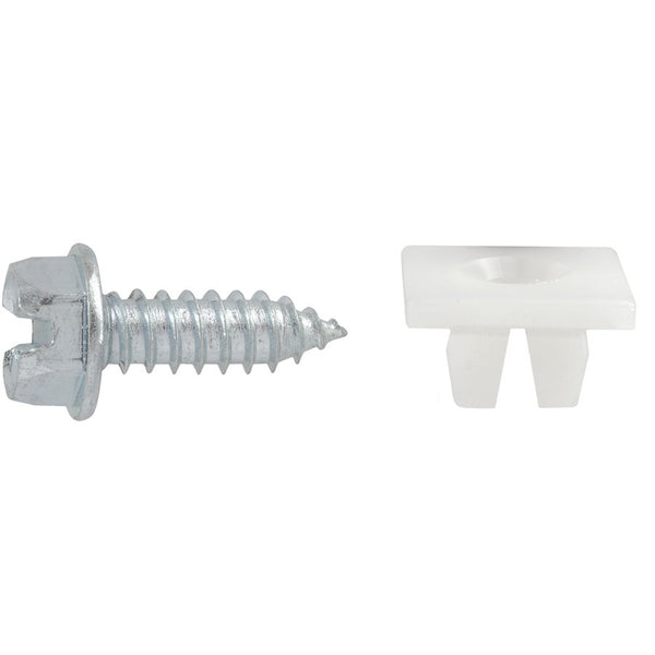 Auveco Item 23280 Slotted Hex Washer Head License Plate Screw & Nut Kit #14 X 3/4 Inch