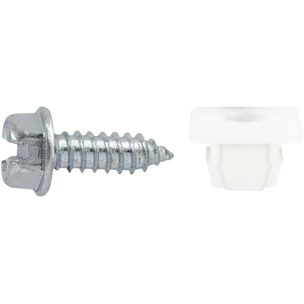 Auveco Item 23283 Slotted Hex Washer Head License Plate Screw & Nut Kit #14 X 3/4 Inch