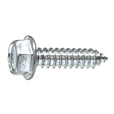 Auveco No 2809 10 X 5/8 Indented Hex Washer Head Tapping Screw Zinc, Quantity 100