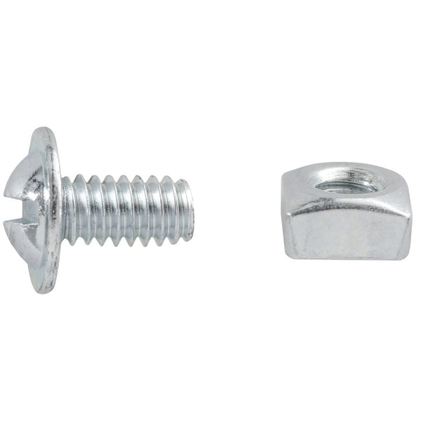 Auveco Item 23503 Slotted Round Washer Head License Plate Screw W/Square Nut 1/4-20 X 1/2. Quantity 100