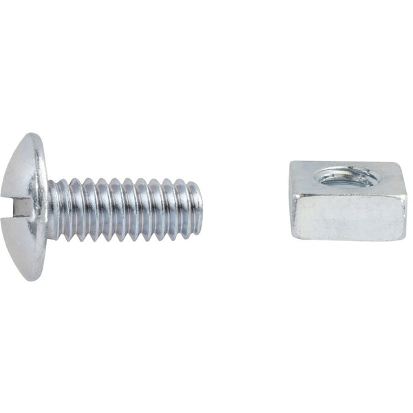Auveco Item 23505 Slotted Truss Head License Plate Screw W/Square Nut 1/4-20 X 9/16. Quantity 100