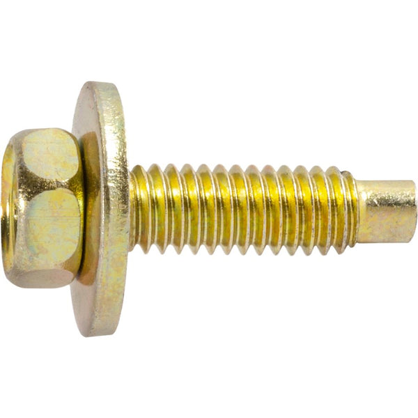 Auveco Item 23665 Hex Hd Sems Body Bolt W/Dog Point 5/16-18 X 1-3/16 - Zinc & Yellow. Quantity 50