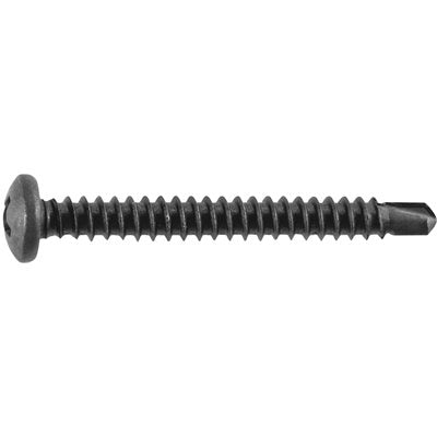 Auveco Item 24132 Phillips Pan Hd T.S. W/ Tek Point #8 X 1-1/2 - Black. Quantity 100