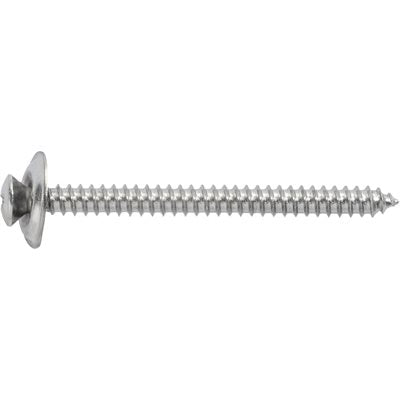 Auveco Item 24166 Phillips Oval Hd T.S. Countersunk Wshr #8 X 2 - Chrome. Quantity 50