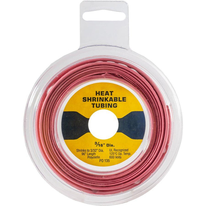 Auveco 25016 Thin-Wall Heat Shrink Tubing 3/16 22-18 Gauge, Red Qty 8 Feet 