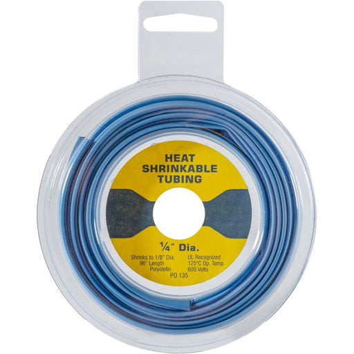 Auveco 25017 Thin-Wall Heat Shrink Tubing 1/4 16-14 Gauge, Blue Qty 8 Feet 