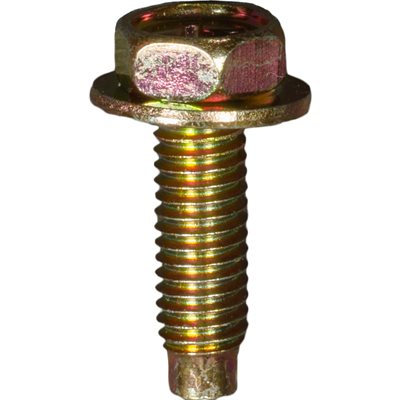 Auveco 25209 License Plate Screw M6-1.0 x 20mm Zinc & Yellow. Qty 50.