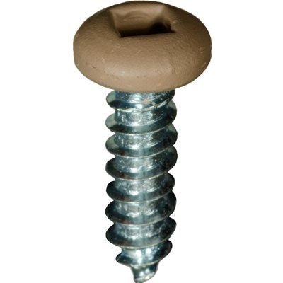 Auveco 25356 6 x 1/2" Tan Painted Square Drive Pan Head Tapping Screw. Qty 100.