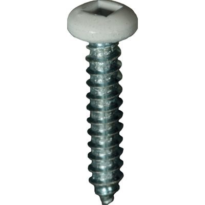 Auveco 25360 6 x 3/4" White Painted Square Drive Pan Head Tapping Screw. Qty 100.