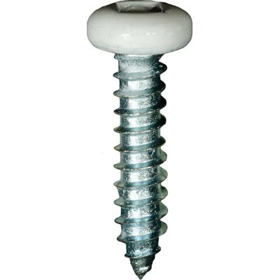 Auveco 25369 8 x 3/4" White Painted Square Drive Pan Head Tapping Screw. Qty 100.
